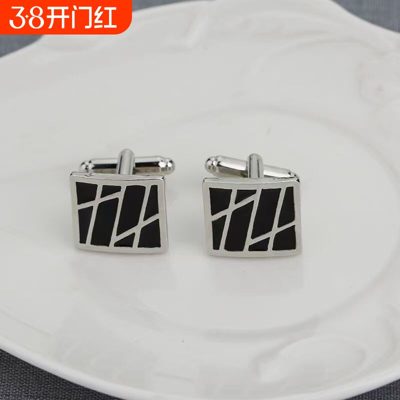 简约亮银袖扣优雅法式袖扣袖钉男士正品袖口钉法式衬衫扣时尚金色