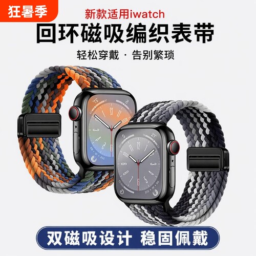 适用于Apple苹果手表磁吸表带
