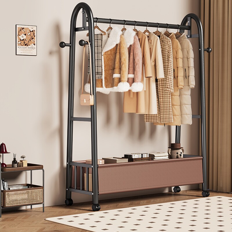 衣架落地卧室家用挂衣服收纳架室内可移动晾衣架衣帽架阳台衣柜