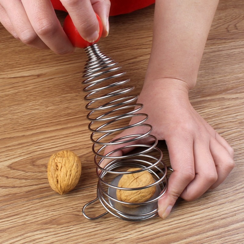 夏威夷果坚果碎壳器开砸核桃不锈钢弹簧核桃夹坚果开壳器榛子瓜子