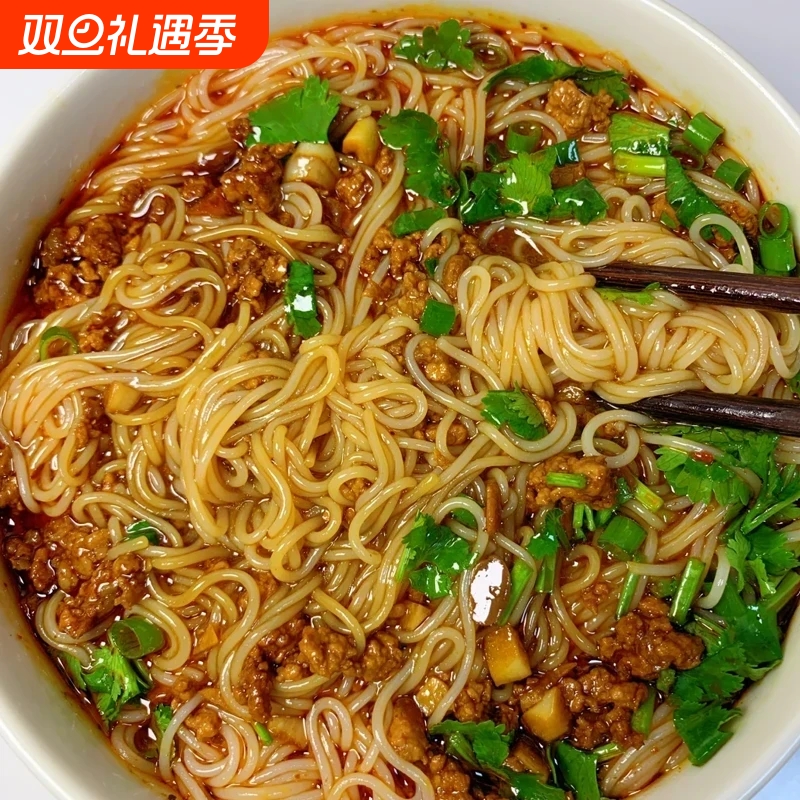 买8桶送8桶正宗云南过桥米线桶装细米线免煮速食冲泡夜宵批发袋装