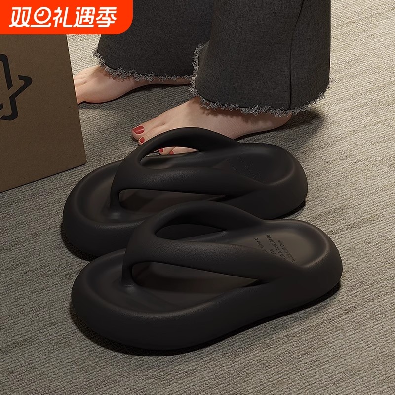 厚底人字拖女款夏季外穿2025新款海边防滑防臭沙滩夹脚eva凉拖