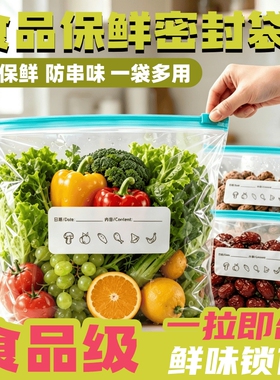 食品级密封袋保鲜袋自封塑封收纳