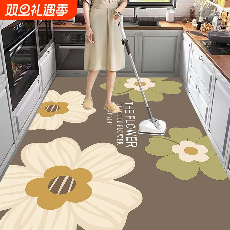 硅藻泥厨房地垫防滑防油吸水垫门口耐脏脚垫防水专用可擦免洗地毯