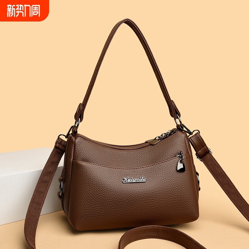 大容量软皮包包女2026新款时尚百搭单肩斜挎包女士中年妈妈包手提