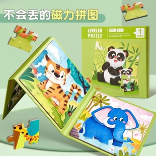 进阶磁性拼图3到6岁幼儿磁力早教宝宝2男孩女孩1儿童少儿益智玩具