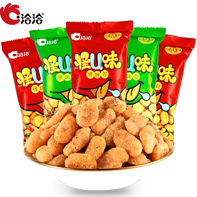 洽洽怪U味怪味豆25g恰恰蚕豆兰花豆五香麻辣味零食小包装炒货豆子