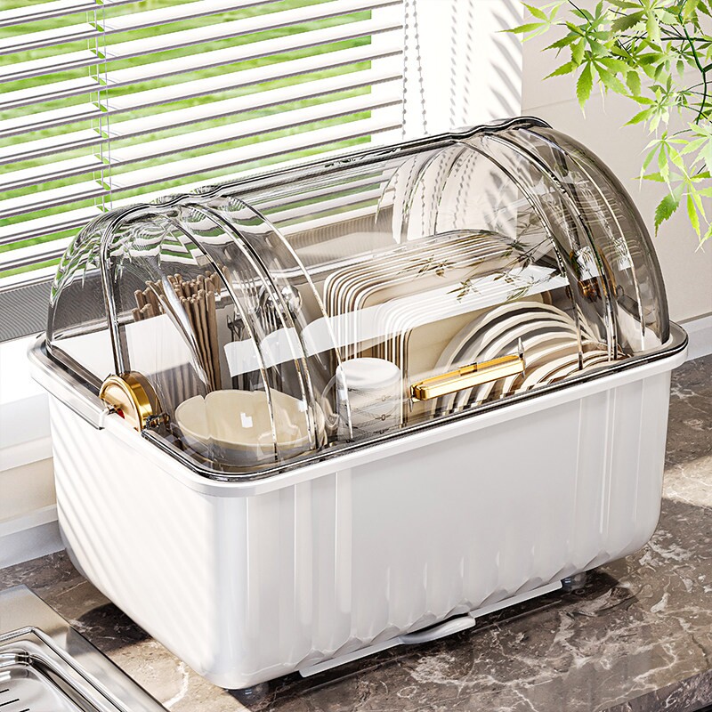 碗筷收纳盒餐具收纳架沥水碗架放碗碟子装盘子碗柜收纳箱家用厨房