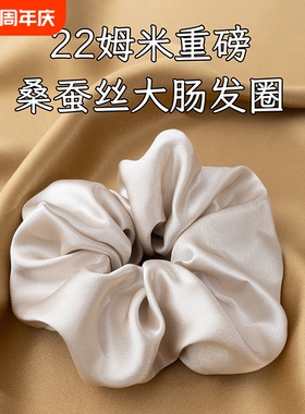 2026新款大肠真丝发圈桑蚕真桑蚕丝养发护发不留痕黑色