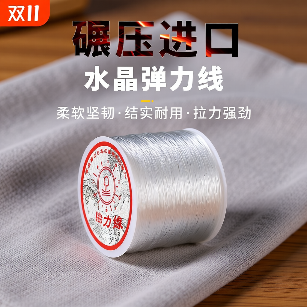 耐磨穿弹力线串珠水晶线编织透明珠子的弹力绳文玩手串手链线牛筋