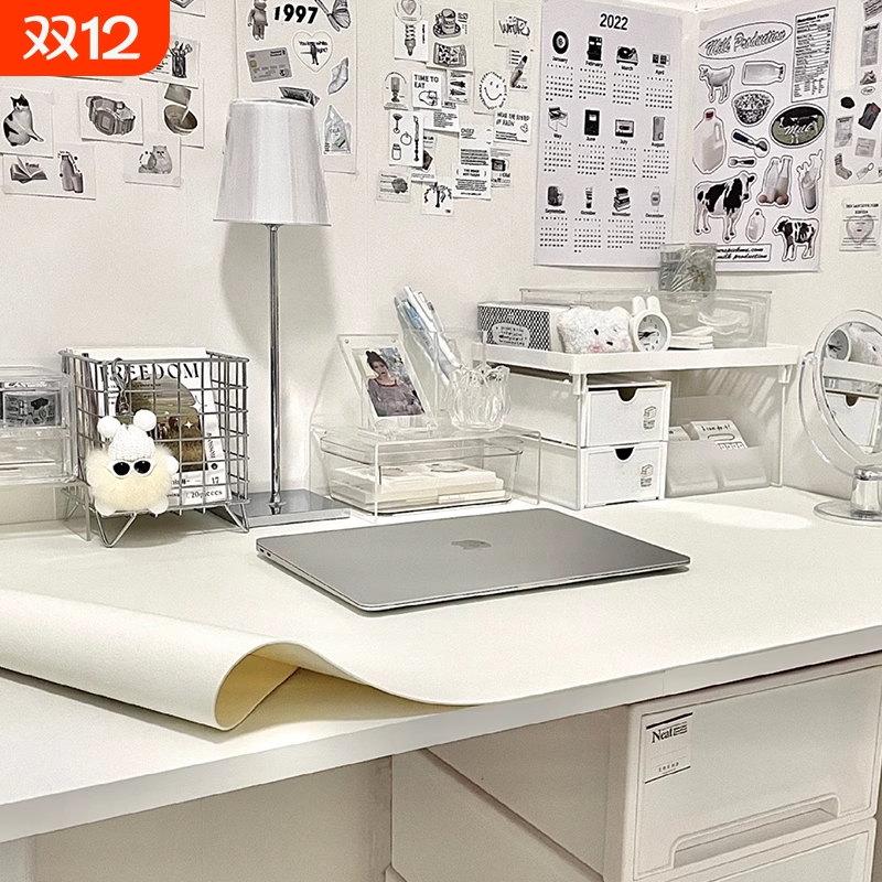 书桌垫课桌儿童学习桌办公室白色自由裁剪学习桌桌布书桌桌面垫子