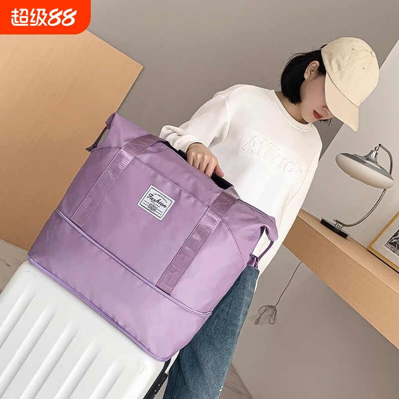 大容量手提短途旅行包行李包待产时尚防水旅游收纳登机包拉杆折叠