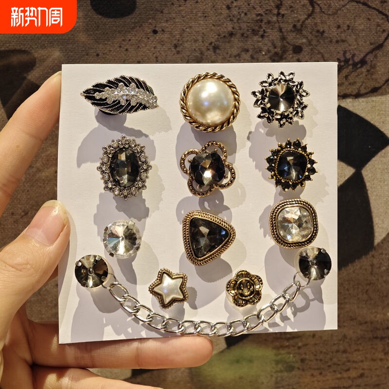 原创“黑暗森林”洞洞鞋配饰高级感金属鞋扣配件巴洛克鞋花diy钻