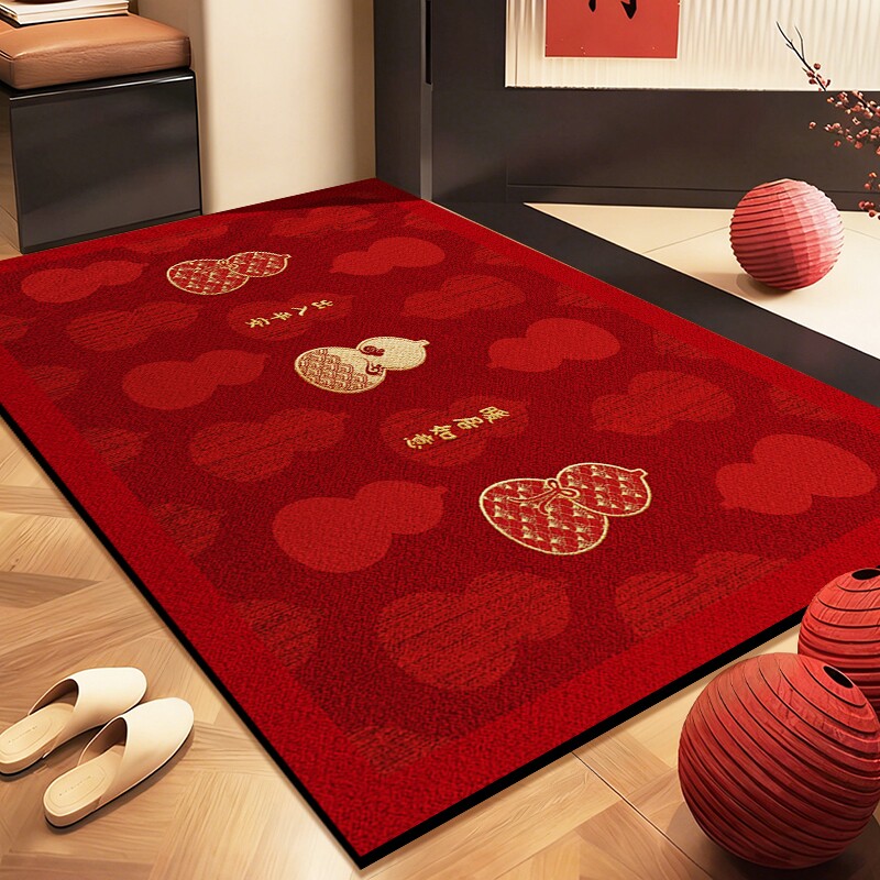 喜庆家用新中式入户门地垫室外免洗可擦大门口脚垫门垫进门蹭脚垫