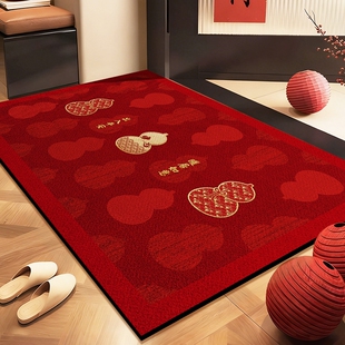喜庆家用新中式 入户门地垫室外免洗可擦大门口脚垫门垫进门蹭脚垫
