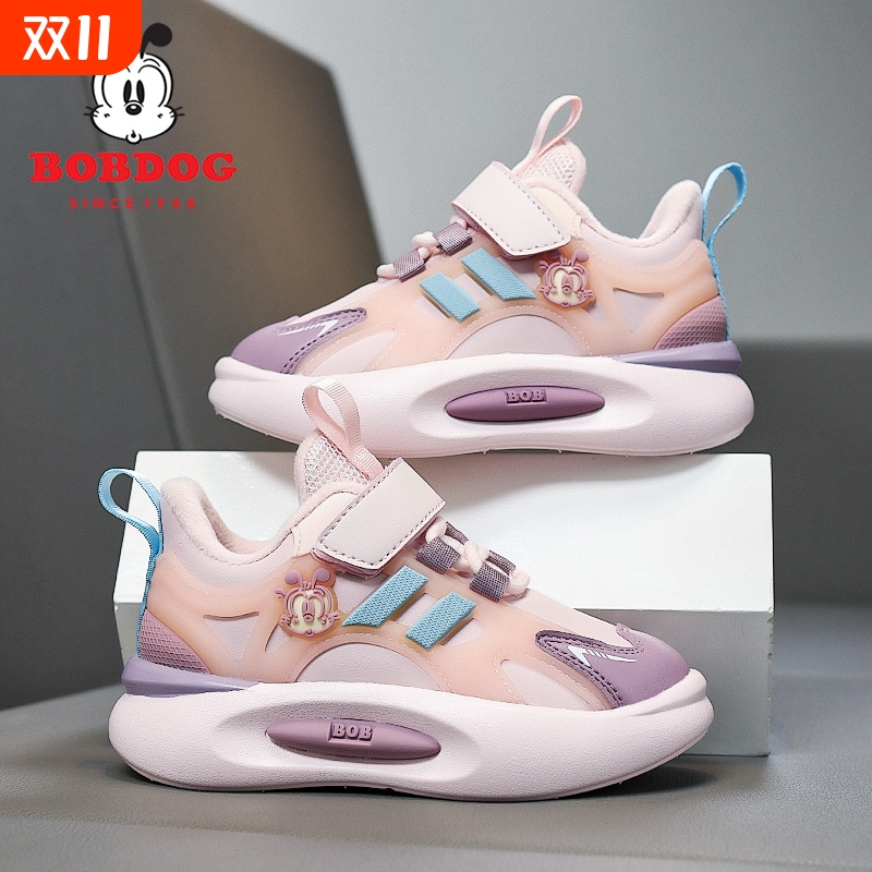 巴布豆女童运动鞋加绒保暖2025冬