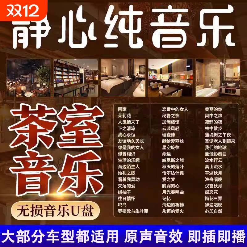 轻音乐u盘歌曲休闲纯古典高音质音乐优盘茶室养生馆美容静心餐厅