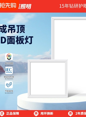 平板灯300x300led厨房集成吊顶灯铝扣板石膏板30×30厕所天花板灯