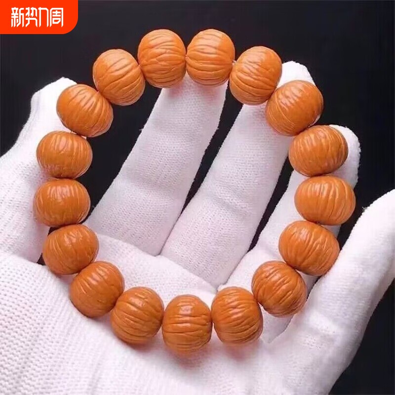 正品猴头手串文玩京八棱单圈小核桃手串男高端猴头南瓜桩佛珠配饰