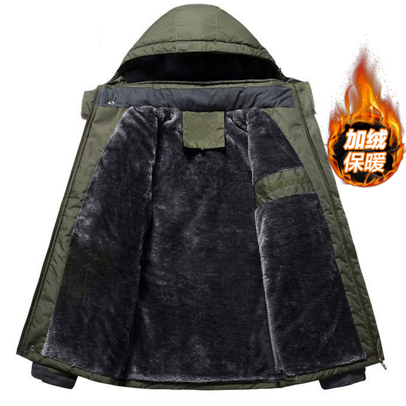 冲锋衣男士冬季加绒加厚棉袄户外保暖工作服防寒棉衣外套男款抗寒