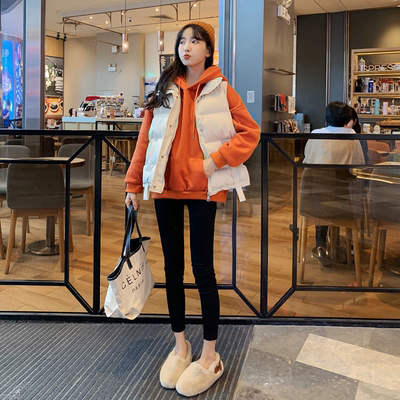 新款加厚短款羽绒棉马甲女式