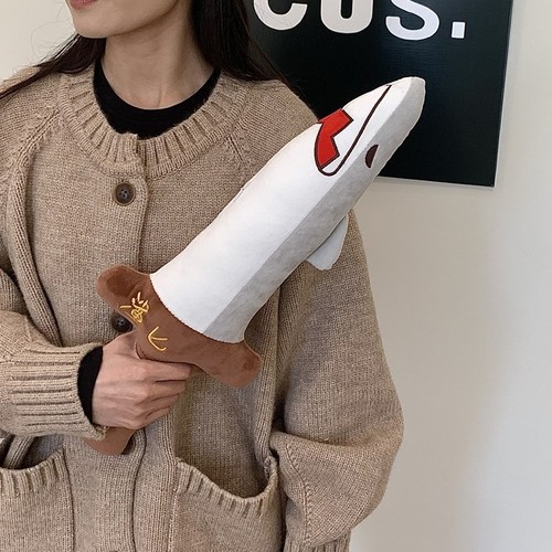 正版可爱鲨鱼鲨匕搞怪谐音梗玩偶毛绒玩具女生抱枕睡觉陪伴礼物