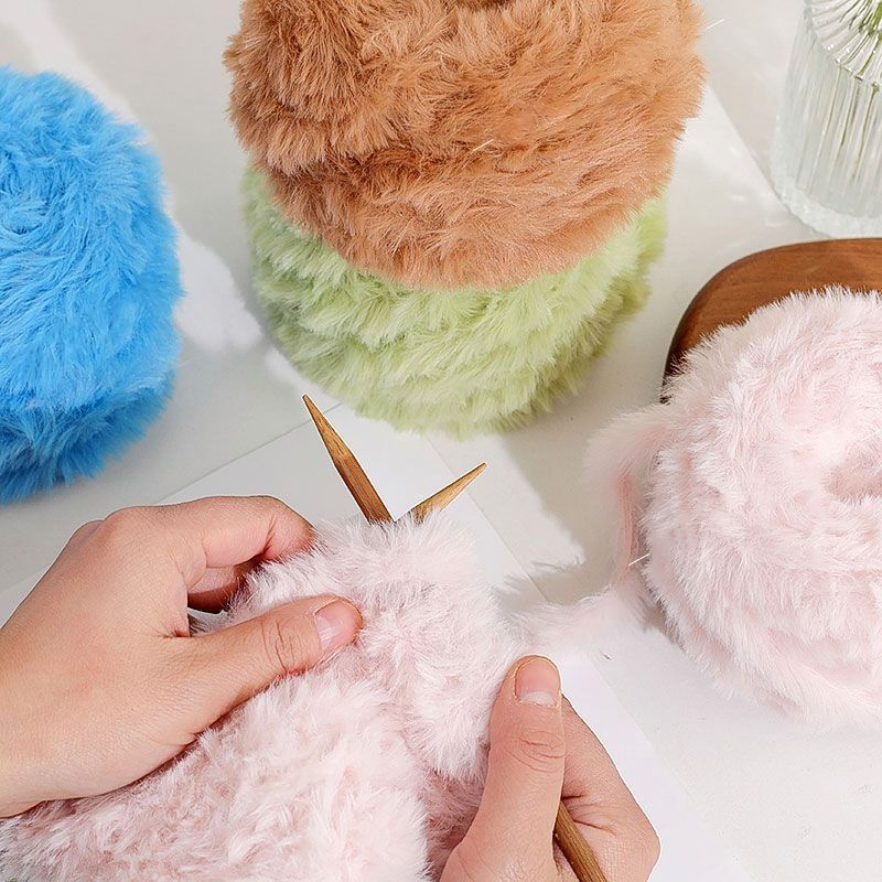 2024粗毛线毛绒皮草线手工编织