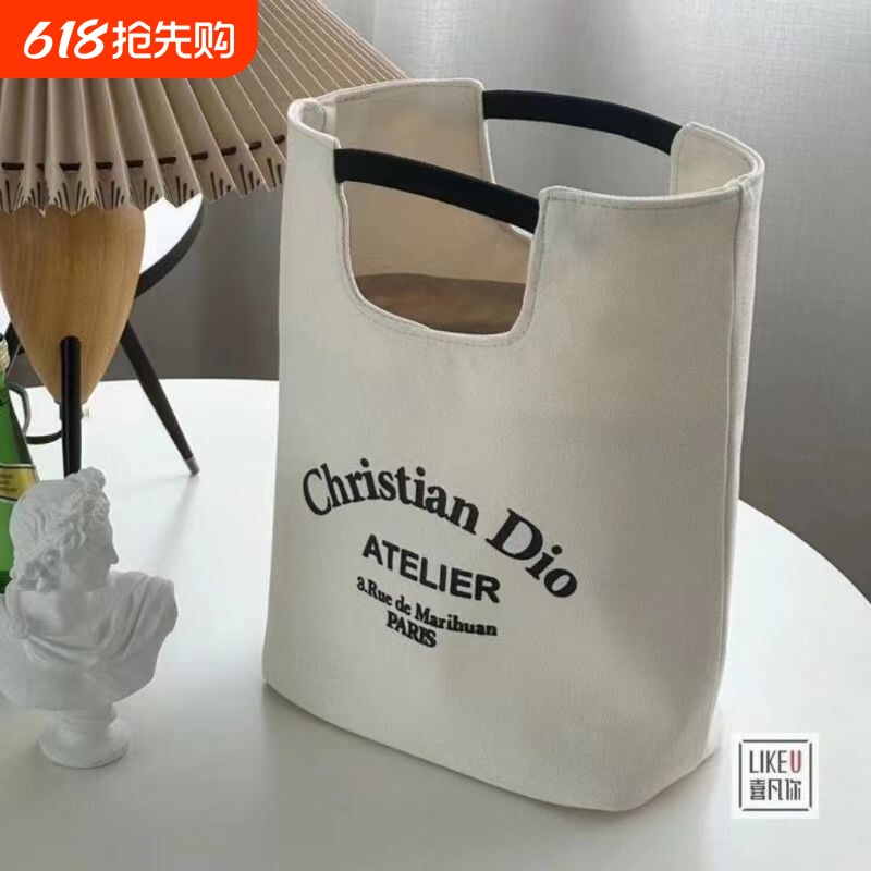 手拎外出学生帆布上班化妆妈咪包文艺饭盒袋手提水桶便当休闲布包