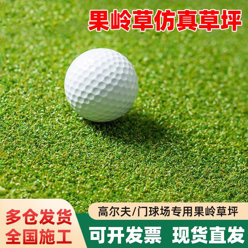 果岭草高尔夫门球场人工仿真草坪户外铺垫塑料曲丝假草皮地毯隔热