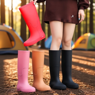 雨鞋新款外穿露营户外雨林徒步水鞋轻便舒适高筒厨房防水防滑雨靴
