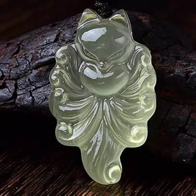 黄水晶狐狸吊坠钥匙扣通用