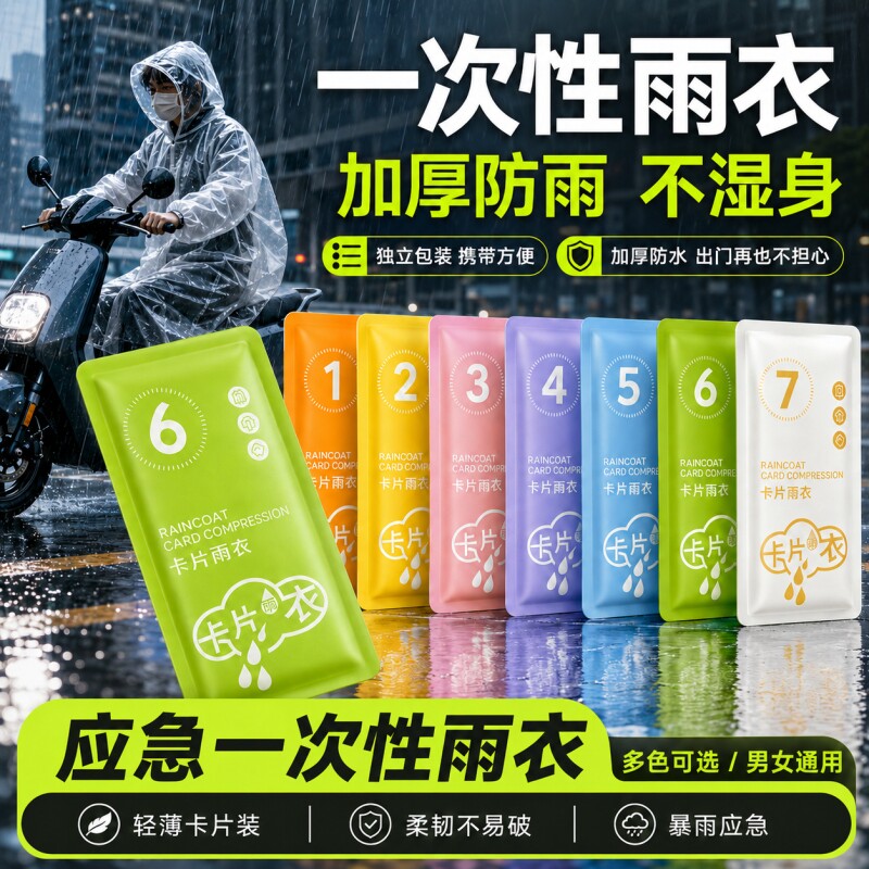 一次性户外雨披|超2000次加购