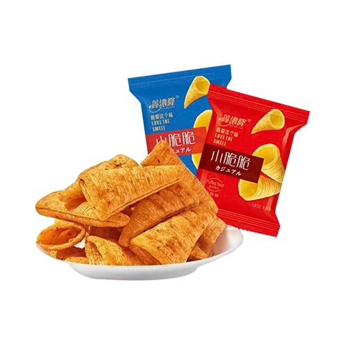 鑫沁隆办公室休闲零食膨化食品 尖角脆60包起