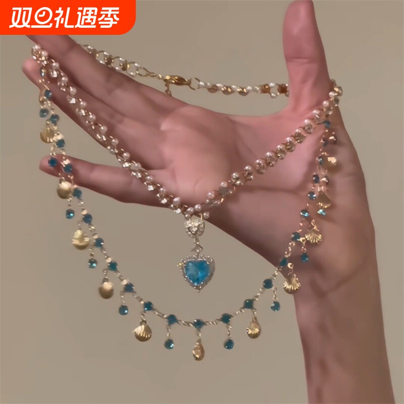 蓝色贝壳公主项链|超4000次加购