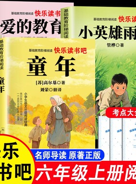 全套3册六年级上册必读正版的课外书爱的教育小英雄雨来高尔基快乐读书吧六上书目6年级下册阅读书籍经典童话名著成长童年故事导读