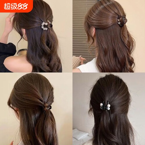 2026新款气质百搭发夹闪钻高级感小抓夹女半扎发卡精致鲨鱼夹发饰
