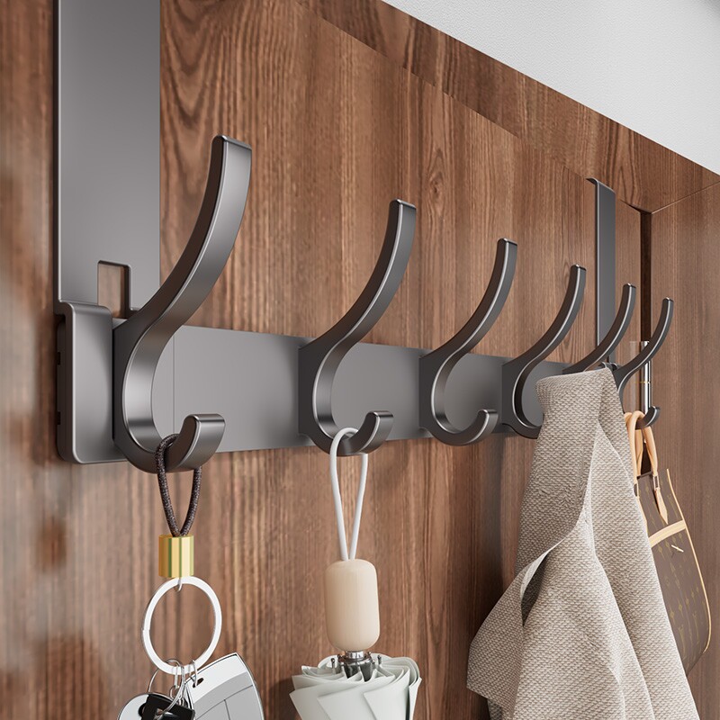 无痕挂钩挂衣架卧室门上免组装门后门背式收纳置物衣服挂架衣帽钩