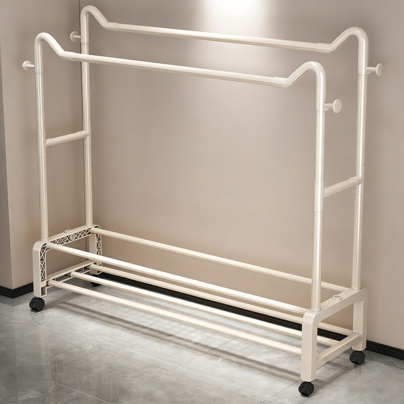 晾衣架落地加粗衣帽架阳台挂衣杆晒衣服架子衣服收纳架卧室置物