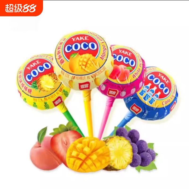 棒棒糖罐装客网红水果味COCO棒棒糖210g少女儿童零食糖果批发混合