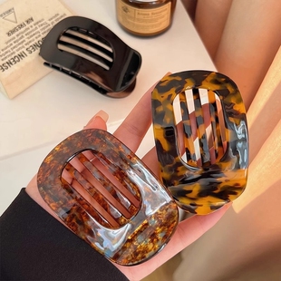 大号醋酸扁平抓夹2025新款鲍鱼高级感鲨鱼夹女后脑勺盘发夹头饰