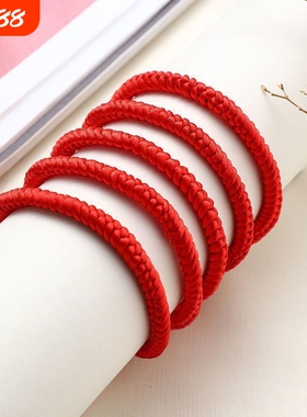 100条批发明星同款编织金刚结红绳本命年男女情侣手链保平安招财