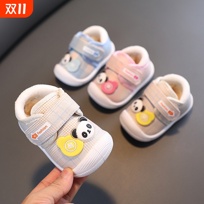 婴儿3-9月冬季棉鞋软底鞋步前男女宝宝保暖新生防掉0-1岁加绒加厚