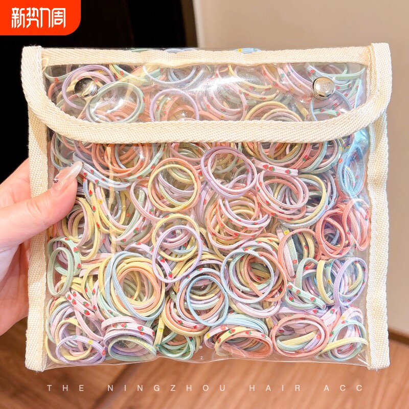 儿童橡皮筋高弹力发圈宝宝耐用发绳弹性好女童扎头不伤发马尾发饰