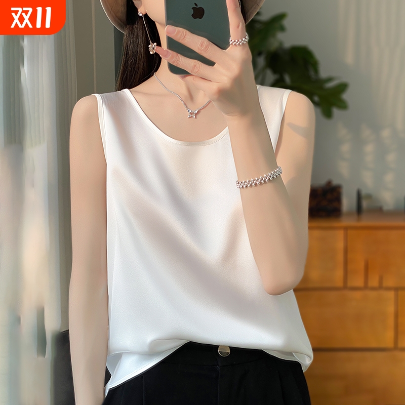 防勾丝透气真丝吊带背心女内搭