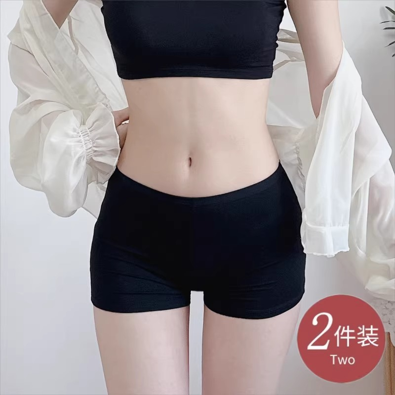 莫代尔安全裤女防走光打底裤夏季外穿黑色薄款打底短裤白色保险裤