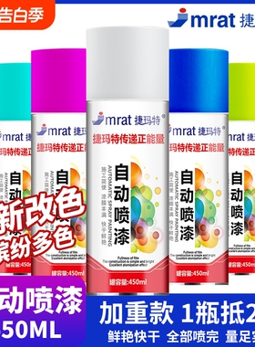 自动手摇自喷漆汽车免除锈专用黑色白色银灰色金属防锈油漆罐光油