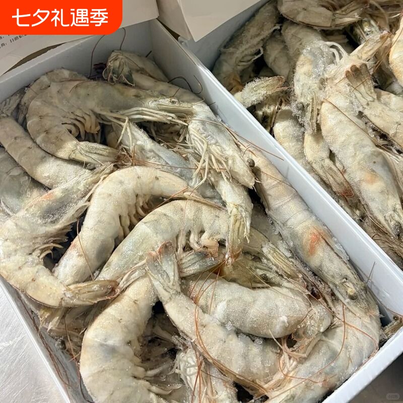海虾2030大虾鲜活速冻南美白对虾盐冻厄瓜多尔白虾冷冻基围虾海鲜