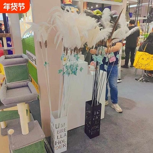 猫玩具超长杆山鸡毛/鸵鸟毛逗猫棒铃铛逗猫杆玩具仙女棒羽毛
