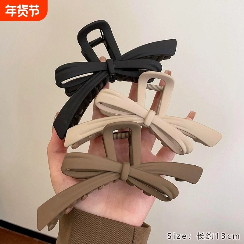 大号盘发抓夹女2024新款发夹韩国后脑勺鲨鱼夹子高端发卡发饰蝴蝶