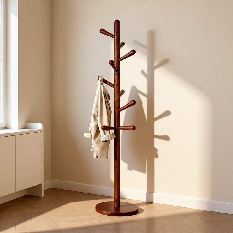 【全网热销100W+】实木衣帽架